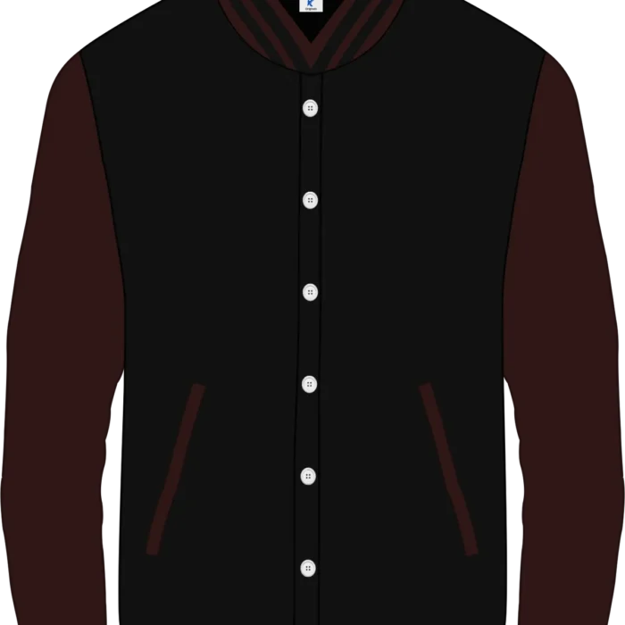 Premium Cotton Varsity (Black-Brown)