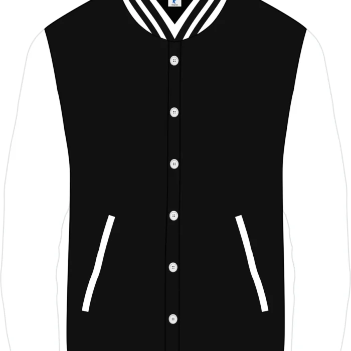 Premium Cotton Varsity (Black-White)
