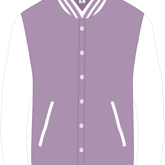 Premium Cotton Varsity (Lilac-White)