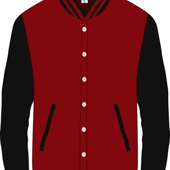 Premium Cotton Varsity (Maroon-Black)