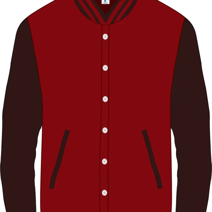 Premium Cotton Varsity (Maroon-Brown)