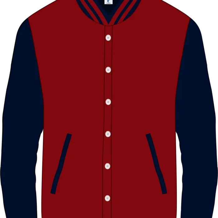 Premium Cotton Varsity (Maroon-Navy)