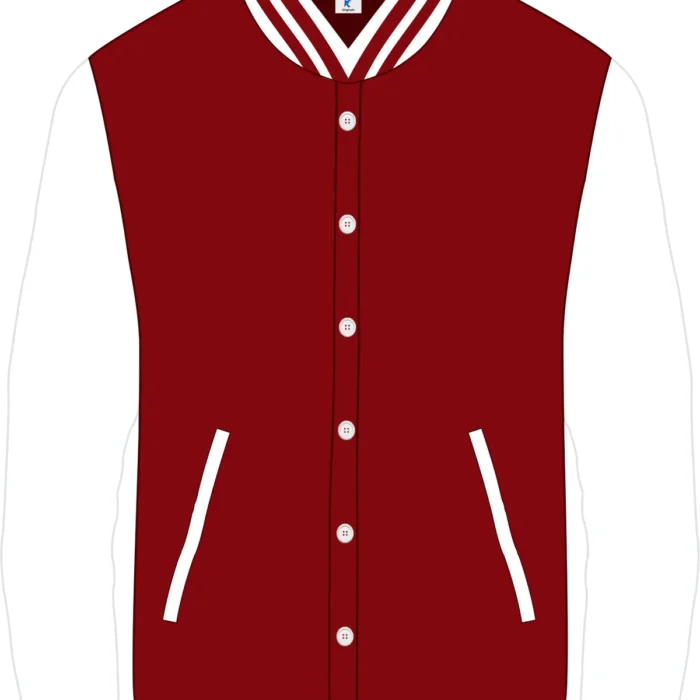 Premium Cotton Varsity (Maroon-White)