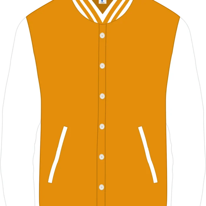 Premium Cotton Varsity (Mustard-White)