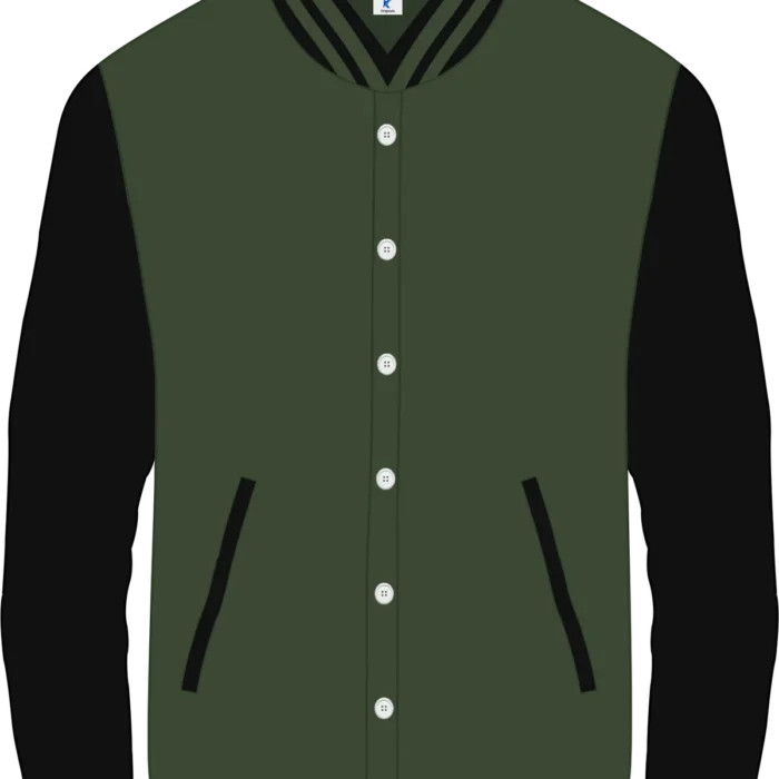 Premium Cotton Varsity (Olivegreen-Black)