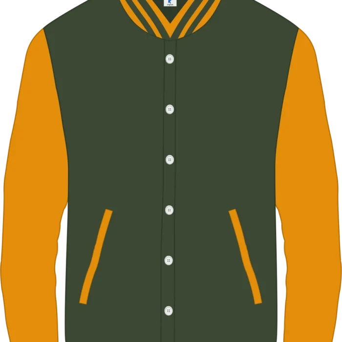 Premium Cotton Varsity (Olivegreen-Mustard)