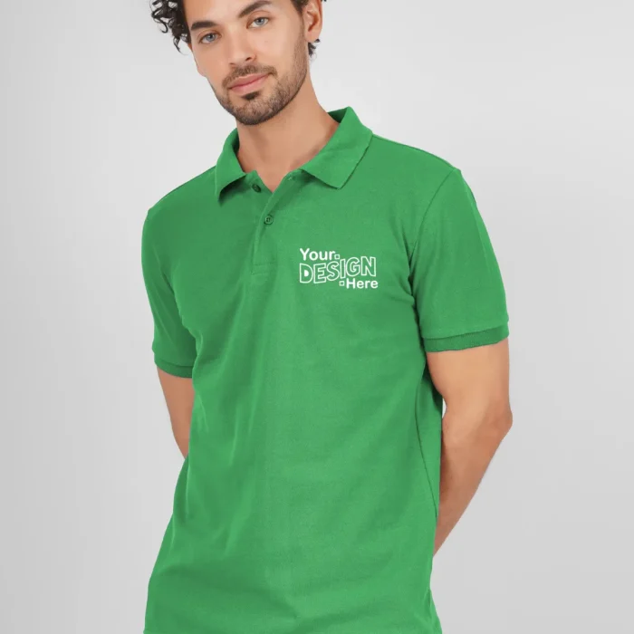 Green Cotton Polo T-Shirt
