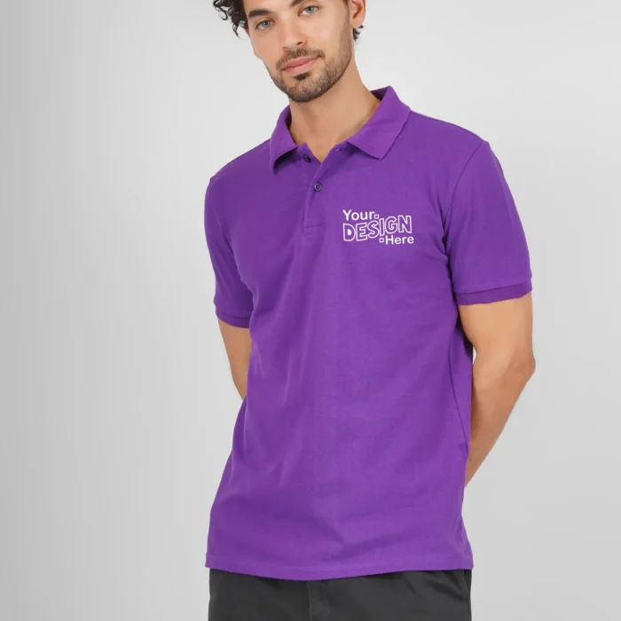 Purple Cotton Polo T-Shirt