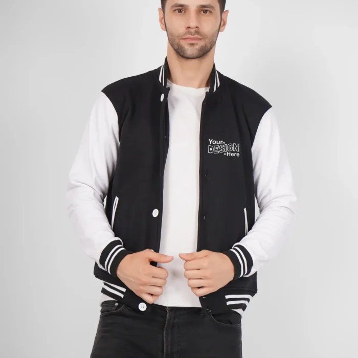 Regular Cotton Varsity (Black-White)